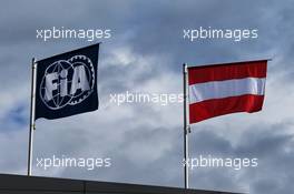 FIA and Austria flags. 28.06.2018. Formula 1 World Championship, Rd 9, Austrian Grand Prix, Spielberg, Austria, Preparation Day.