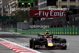Max Verstappen (NLD) Red Bull Racing RB14. 27.04.2018. Formula 1 World Championship, Rd 4, Azerbaijan Grand Prix, Baku Street Circuit, Azerbaijan, Practice Day.