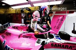 Sergio Perez (MEX) Sahara Force India F1 VJM11. 27.04.2018. Formula 1 World Championship, Rd 4, Azerbaijan Grand Prix, Baku Street Circuit, Azerbaijan, Practice Day.