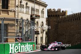 Sergio Perez (MEX) Sahara Force India F1 VJM11. 27.04.2018. Formula 1 World Championship, Rd 4, Azerbaijan Grand Prix, Baku Street Circuit, Azerbaijan, Practice Day.