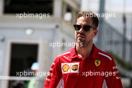 Sebastian Vettel (GER) Ferrari. 27.04.2018. Formula 1 World Championship, Rd 4, Azerbaijan Grand Prix, Baku Street Circuit, Azerbaijan, Practice Day.