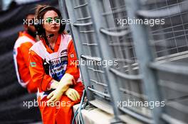 A marshal. 27.04.2018. Formula 1 World Championship, Rd 4, Azerbaijan Grand Prix, Baku Street Circuit, Azerbaijan, Practice Day.