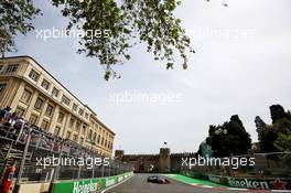 Romain Grosjean (FRA) Haas F1 Team VF-18. 27.04.2018. Formula 1 World Championship, Rd 4, Azerbaijan Grand Prix, Baku Street Circuit, Azerbaijan, Practice Day.