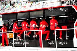 Ferrari pit gantry. 27.04.2018. Formula 1 World Championship, Rd 4, Azerbaijan Grand Prix, Baku Street Circuit, Azerbaijan, Practice Day.