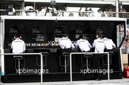 Mercedes AMG F1 pit gantry. 27.04.2018. Formula 1 World Championship, Rd 4, Azerbaijan Grand Prix, Baku Street Circuit, Azerbaijan, Practice Day.