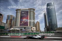 Valtteri Bottas (FIN) Mercedes AMG F1 W09. 27.04.2018. Formula 1 World Championship, Rd 4, Azerbaijan Grand Prix, Baku Street Circuit, Azerbaijan, Practice Day.