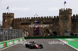 Kevin Magnussen (DEN) Haas VF-18. 27.04.2018. Formula 1 World Championship, Rd 4, Azerbaijan Grand Prix, Baku Street Circuit, Azerbaijan, Practice Day.