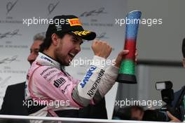 3rd place Sergio Perez (MEX) Sahara Force India F1 VJM11. 29.04.2018. Formula 1 World Championship, Rd 4, Azerbaijan Grand Prix, Baku Street Circuit, Azerbaijan, Race Day.