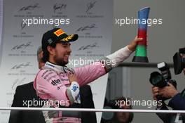 3rd place Sergio Perez (MEX) Sahara Force India F1 VJM11. 29.04.2018. Formula 1 World Championship, Rd 4, Azerbaijan Grand Prix, Baku Street Circuit, Azerbaijan, Race Day.