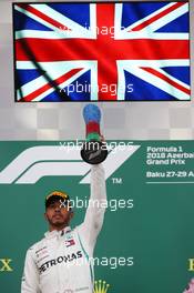 1st place Lewis Hamilton (GBR) Mercedes AMG F1 W09. 29.04.2018. Formula 1 World Championship, Rd 4, Azerbaijan Grand Prix, Baku Street Circuit, Azerbaijan, Race Day.