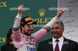 3rd place Sergio Perez (MEX) Sahara Force India F1 VJM11. 29.04.2018. Formula 1 World Championship, Rd 4, Azerbaijan Grand Prix, Baku Street Circuit, Azerbaijan, Race Day.