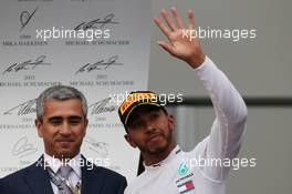 1st place Lewis Hamilton (GBR) Mercedes AMG F1 W09. 29.04.2018. Formula 1 World Championship, Rd 4, Azerbaijan Grand Prix, Baku Street Circuit, Azerbaijan, Race Day.