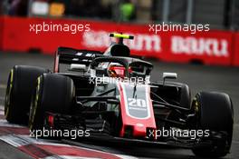 Kevin Magnussen (DEN) Haas VF-18. 29.04.2018. Formula 1 World Championship, Rd 4, Azerbaijan Grand Prix, Baku Street Circuit, Azerbaijan, Race Day.