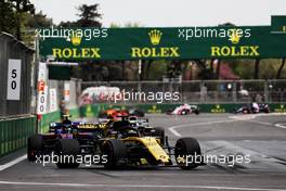 Nico Hulkenberg (GER) Renault Sport F1 Team RS18. 29.04.2018. Formula 1 World Championship, Rd 4, Azerbaijan Grand Prix, Baku Street Circuit, Azerbaijan, Race Day.