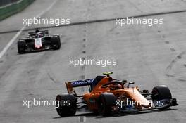 Stoffel Vandoorne (BEL) McLaren MCL33. 29.04.2018. Formula 1 World Championship, Rd 4, Azerbaijan Grand Prix, Baku Street Circuit, Azerbaijan, Race Day.