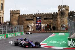 Pierre Gasly (FRA) Scuderia Toro Rosso STR13. 29.04.2018. Formula 1 World Championship, Rd 4, Azerbaijan Grand Prix, Baku Street Circuit, Azerbaijan, Race Day.