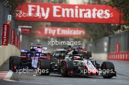 Romain Grosjean (FRA) Haas F1 Team VF-18. 29.04.2018. Formula 1 World Championship, Rd 4, Azerbaijan Grand Prix, Baku Street Circuit, Azerbaijan, Race Day.