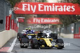 Nico Hulkenberg (GER) Renault Sport F1 Team RS18. 29.04.2018. Formula 1 World Championship, Rd 4, Azerbaijan Grand Prix, Baku Street Circuit, Azerbaijan, Race Day.