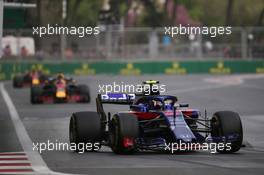 Pierre Gasly (FRA) Scuderia Toro Rosso STR13.  29.04.2018. Formula 1 World Championship, Rd 4, Azerbaijan Grand Prix, Baku Street Circuit, Azerbaijan, Race Day.