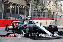 Valtteri Bottas (FIN) Mercedes AMG F1 W09 retired from the race. 29.04.2018. Formula 1 World Championship, Rd 4, Azerbaijan Grand Prix, Baku Street Circuit, Azerbaijan, Race Day.