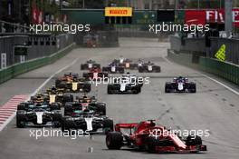 Sebastian Vettel (GER) Ferrari SF71H. 29.04.2018. Formula 1 World Championship, Rd 4, Azerbaijan Grand Prix, Baku Street Circuit, Azerbaijan, Race Day.