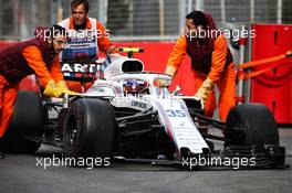 Sergey Sirotkin (RUS) Williams FW41 retired from the race. 29.04.2018. Formula 1 World Championship, Rd 4, Azerbaijan Grand Prix, Baku Street Circuit, Azerbaijan, Race Day.