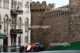 Fernando Alonso (ESP) McLaren MCL33. 28.04.2018. Formula 1 World Championship, Rd 4, Azerbaijan Grand Prix, Baku Street Circuit, Azerbaijan, Qualifying Day.