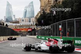 Charles Leclerc (MON) Sauber F1 Team C37. 28.04.2018. Formula 1 World Championship, Rd 4, Azerbaijan Grand Prix, Baku Street Circuit, Azerbaijan, Qualifying Day.