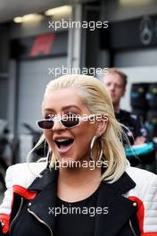 Christina Aguilera (USA) Singer. 29.04.2018. Formula 1 World Championship, Rd 4, Azerbaijan Grand Prix, Baku Street Circuit, Azerbaijan, Race Day.