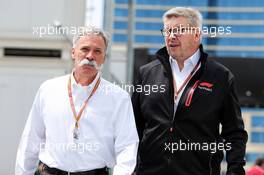 (L to R): Chase Carey (USA) Formula One Group Chairman with Ross Brawn (GBR) Managing Director, Motor Sports. 29.04.2018. Formula 1 World Championship, Rd 4, Azerbaijan Grand Prix, Baku Street Circuit, Azerbaijan, Race Day.