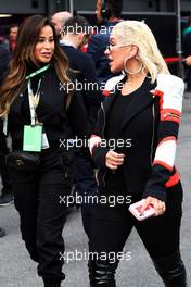 Christina Aguilera (USA) Singer (Right). 29.04.2018. Formula 1 World Championship, Rd 4, Azerbaijan Grand Prix, Baku Street Circuit, Azerbaijan, Race Day.