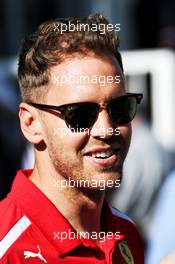 Sebastian Vettel (GER) Ferrari. 26.04.2018. Formula 1 World Championship, Rd 4, Azerbaijan Grand Prix, Baku Street Circuit, Azerbaijan, Preparation Day.