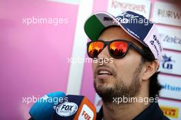 Sergio Perez (MEX) Sahara Force India F1   26.04.2018. Formula 1 World Championship, Rd 4, Azerbaijan Grand Prix, Baku Street Circuit, Azerbaijan, Preparation Day.