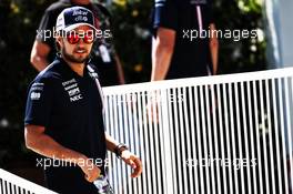 Sergio Perez (MEX) Sahara Force India F1. 26.04.2018. Formula 1 World Championship, Rd 4, Azerbaijan Grand Prix, Baku Street Circuit, Azerbaijan, Preparation Day.