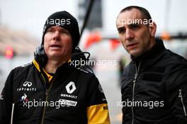(L to R): Alan Permane (GBR) Renault Sport F1 Team Trackside Operations Director with Cyril Abiteboul (FRA) Renault Sport F1 Managing Director. 26.02.2018. Formula One Testing, Day One, Barcelona, Spain. Monday.