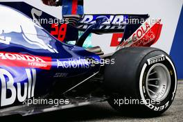 Scuderia Toro Rosso STR13 rear suspension detail. 26.02.2018. Formula One Testing, Day One, Barcelona, Spain. Monday.