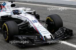 Lance Stroll (CDN) Williams FW41 front wing detail. 26.02.2018. Formula One Testing, Day One, Barcelona, Spain. Monday.