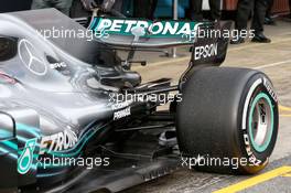Mercedes AMG F1 W09 rear suspension detail. 26.02.2018. Formula One Testing, Day One, Barcelona, Spain. Monday.
