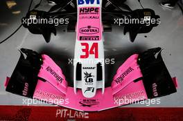 Sahara Force India F1 VJM11 front wing. 26.02.2018. Formula One Testing, Day One, Barcelona, Spain. Monday.