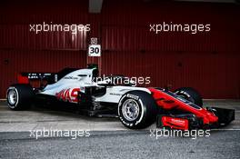 The Haas VF-18 is revealed. 26.02.2018. Formula One Testing, Day One, Barcelona, Spain. Monday.