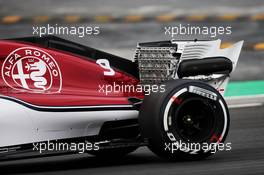 Sauber C37 rear wing detail and sensor equipment. 26.02.2018. Formula One Testing, Day One, Barcelona, Spain. Monday.