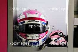 The helmet of Nikita Mazepin (RUS) Sahara Force India F1 Team Development Driver. 26.02.2018. Formula One Testing, Day One, Barcelona, Spain. Monday.