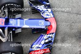 Scuderia Toro Rosso STR13 front wing detail. 26.02.2018. Formula One Testing, Day One, Barcelona, Spain. Monday.
