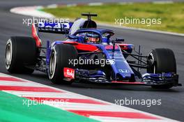 Brendon Hartley (NZL) Scuderia Toro Rosso STR13. 26.02.2018. Formula One Testing, Day One, Barcelona, Spain. Monday.