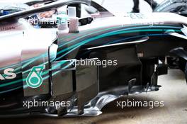 Mercedes AMG F1 W09 sidepod detail. 26.02.2018. Formula One Testing, Day One, Barcelona, Spain. Monday.