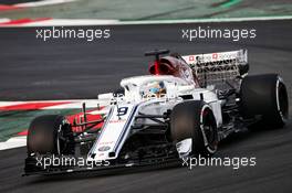 Marcus Ericsson (SWE) Sauber C37. 26.02.2018. Formula One Testing, Day One, Barcelona, Spain. Monday.