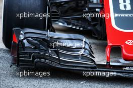 Haas VF-18 front wing detail. 26.02.2018. Formula One Testing, Day One, Barcelona, Spain. Monday.