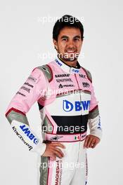 Sergio Perez (MEX) Sahara Force India F1. 16.02.2018. Sahara Force India F1 Team Studio Shoot, Silverstone, England.