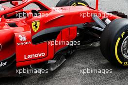 Kimi Raikkonen (FIN) Ferrari SF71H sidepod detail. 26.02.2018. Formula One Testing, Day One, Barcelona, Spain. Monday.