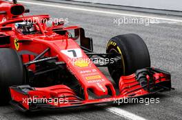 Kimi Raikkonen (FIN) Ferrari SF71H front wing detail. 26.02.2018. Formula One Testing, Day One, Barcelona, Spain. Monday.